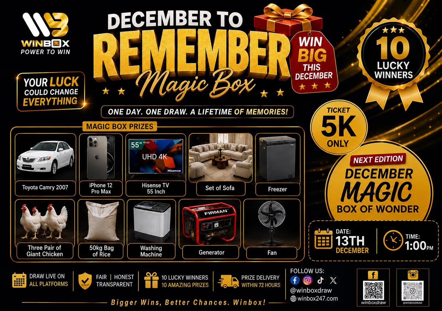 DECEMBER TO REMEMBER MAGIC BOX OF WONDER