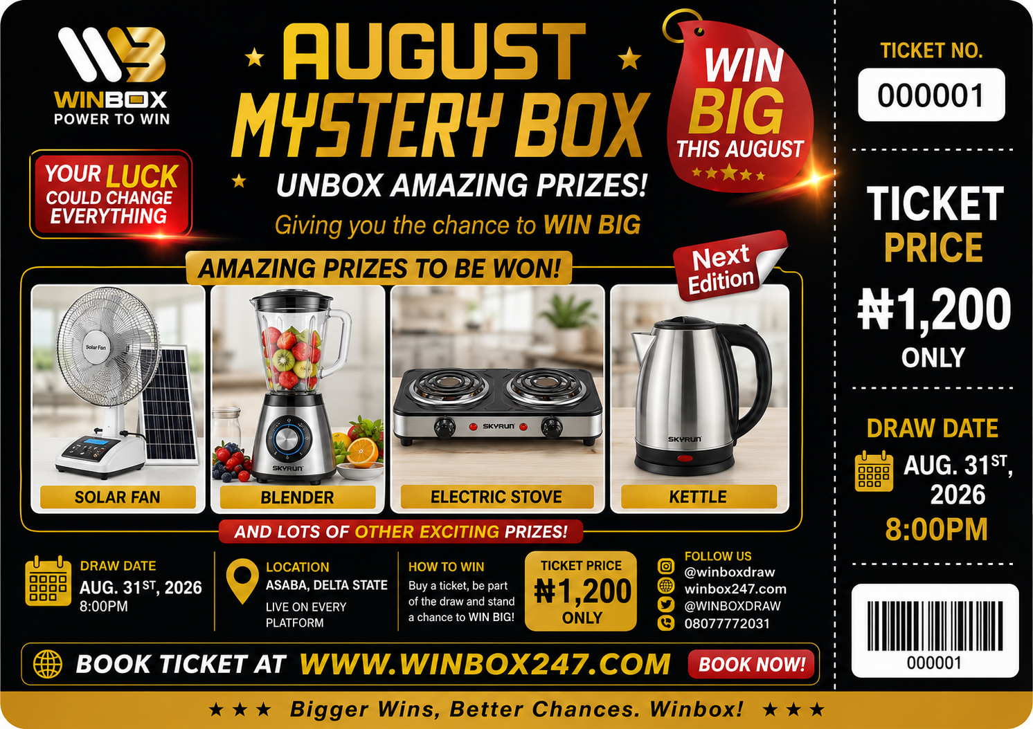 August Mystery Draw